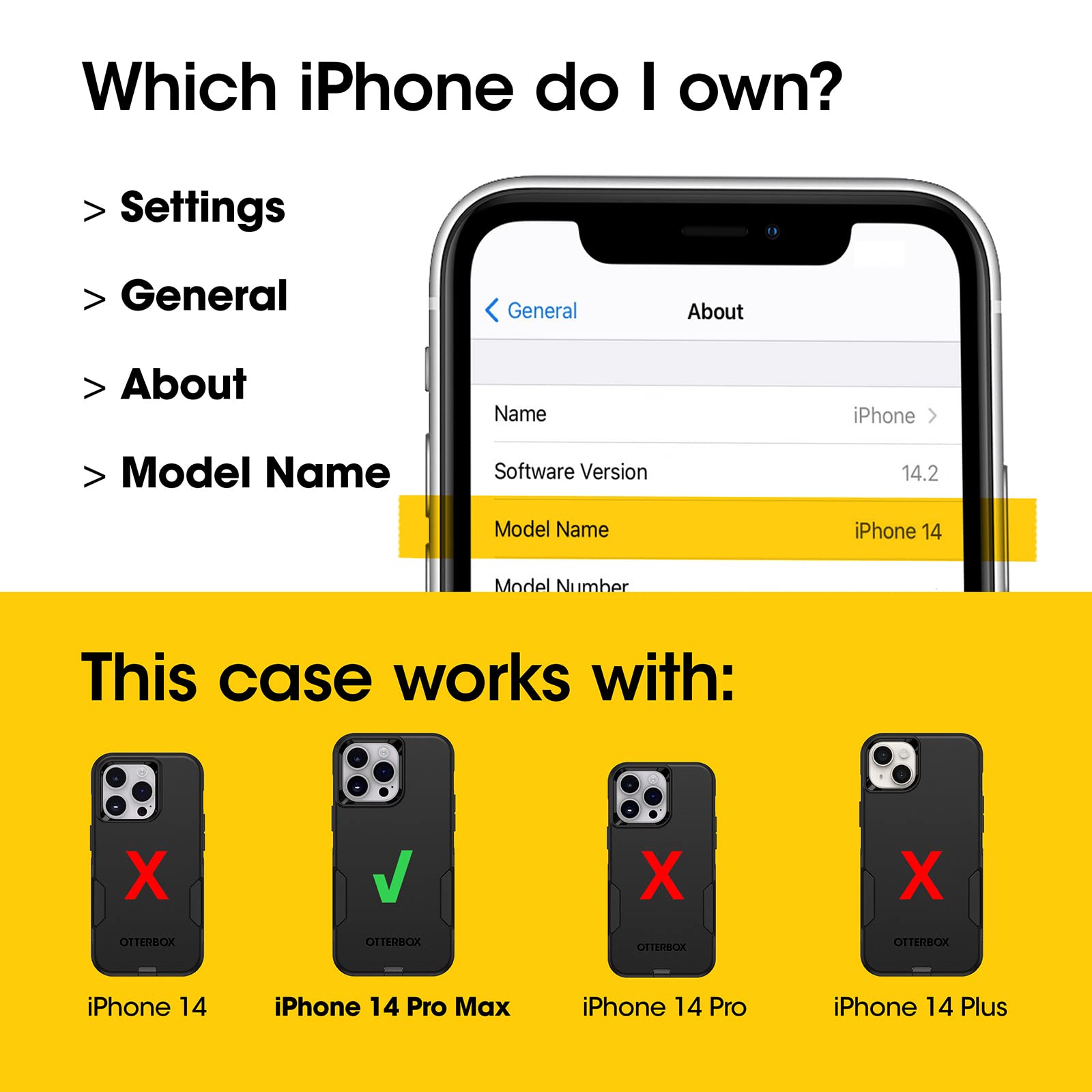 OtterBox Commuter Series Case for iPhone 14 Pro Max - Slim Protective Cover with Port Protection | Shockproof & Drop Proof | Perfect for Work, Travel & Outdoor Activities (Blue)