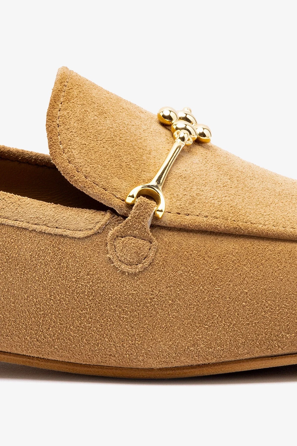 Katherine Women's Peanut Suede Loafers - Comfortable Slip-On Shoes for Work, Office & Casual Wear