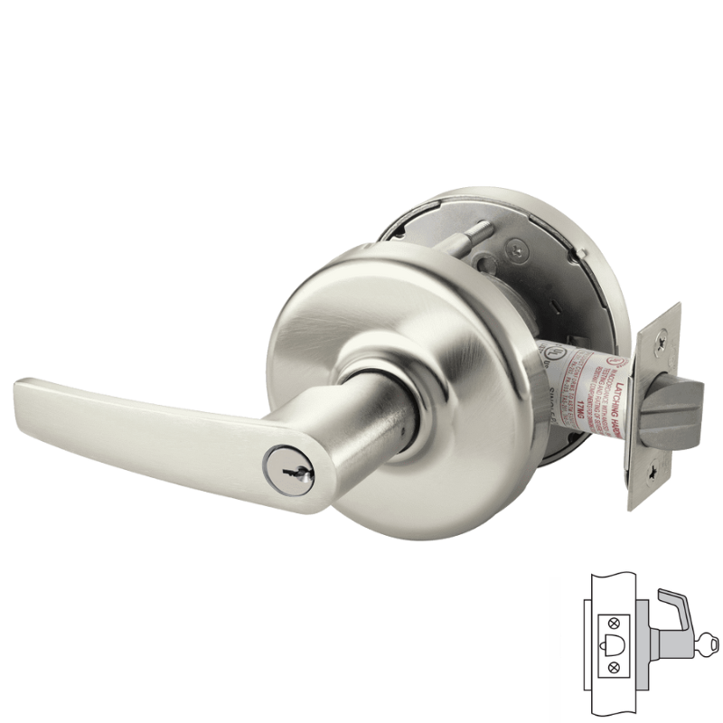 Corbin Russwin CLX3381 AZD Cylindrical Lock - Classroom Function with Blank Plate & Multiple Core Options | Secure Doors for Schools, Offices & Commercial Buildings