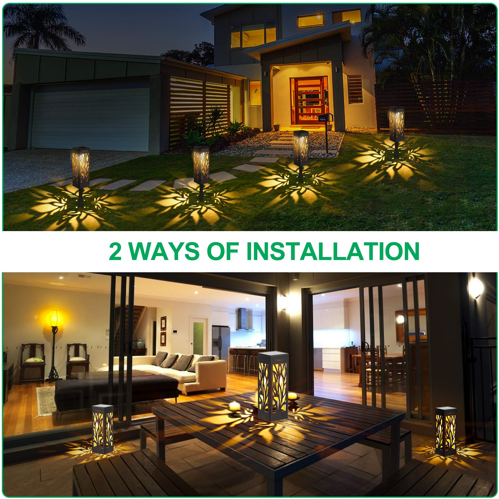 TomCare Solar Lights Outdoor - Upgraded Bright LED Solar Pathway Lights for Garden, Lawn, Patio, Yard, Walkway | Waterproof & Weather Resistant for All Seasons | Perfect for Landscape Lighting and Night Safety