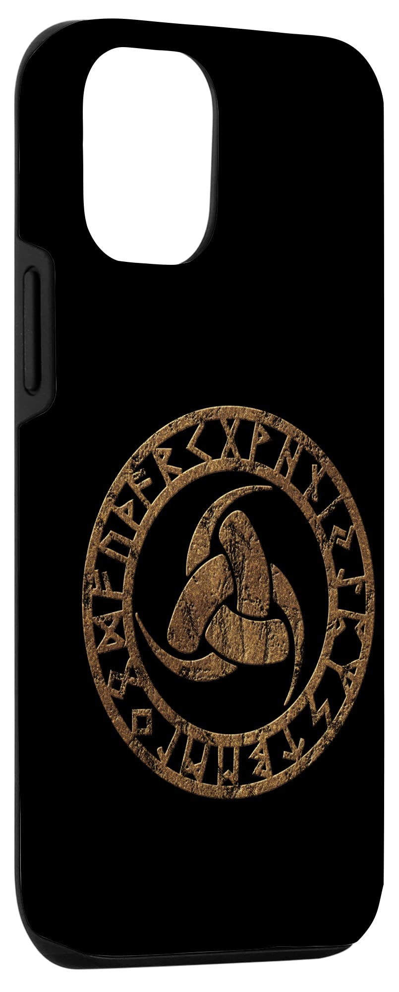 iPhone 12/12 Pro Case with Triple Horn of Odin - Viking Runes & Celtic Symbol Design - Nordic Mythology Thor Loki Phone Cover - Perfect for Viking Enthusiasts & Mythology Lovers