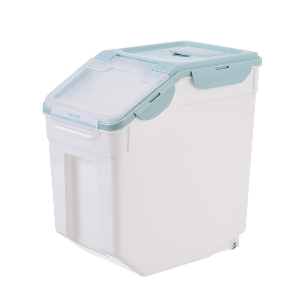 YARNOW Airtight Rice Storage Container - 5L Grain Food Bin with Locking Lid, BPA-Free Plastic for Pantry & Kitchen Organization (Blue) | Perfect for Storing Rice, Flour, Pasta & Dry Goods