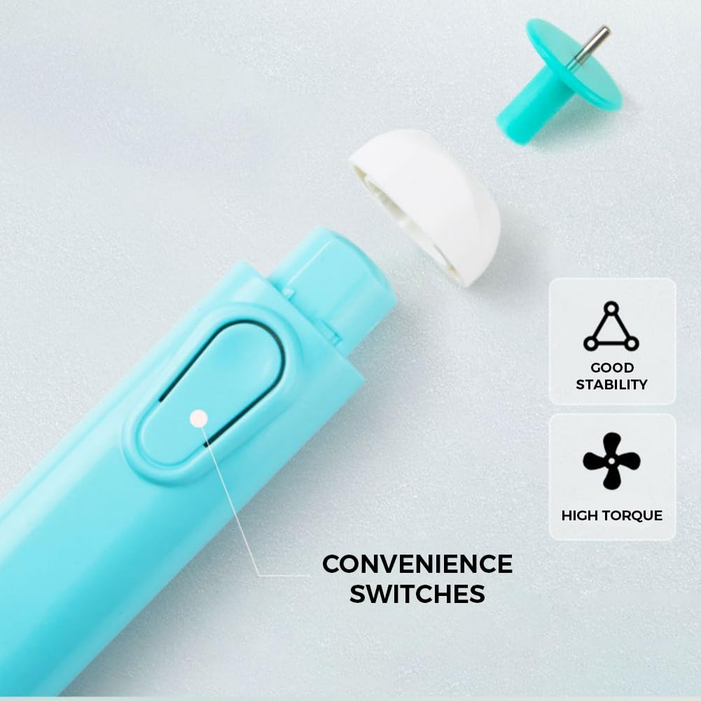 Electric Quilling Pen Tool - Automatic Paper Curling Machine for DIY Crafts, Scrapbooking & Card Making - Blue Quilling Slotted Tool for Perfect Paper Strips & Volume Quilling Projects (Ideal for Beginners & Artists)