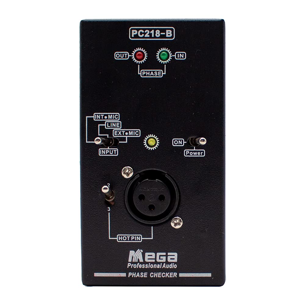 Phase Polarity Checker Detector for Audio Speakers & Microphones - Sound Tester PC218 with Short-Outer Meter Box | Perfect for Studio Setup, Live Sound Checks & Equipment Maintenance