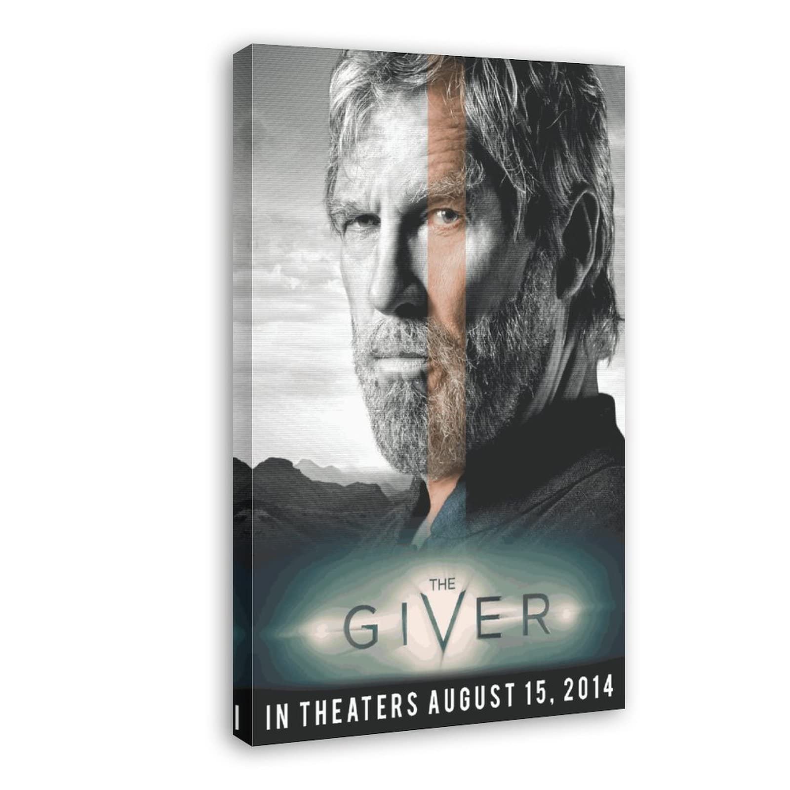 The Giver Movie Poster - Premium 20x30 Inch (50x75cm) Framed Canvas Wall Art - Vintage Aesthetic Decor for Bedroom, Office & Gifts - Perfect for Movie Lovers & Book Fans