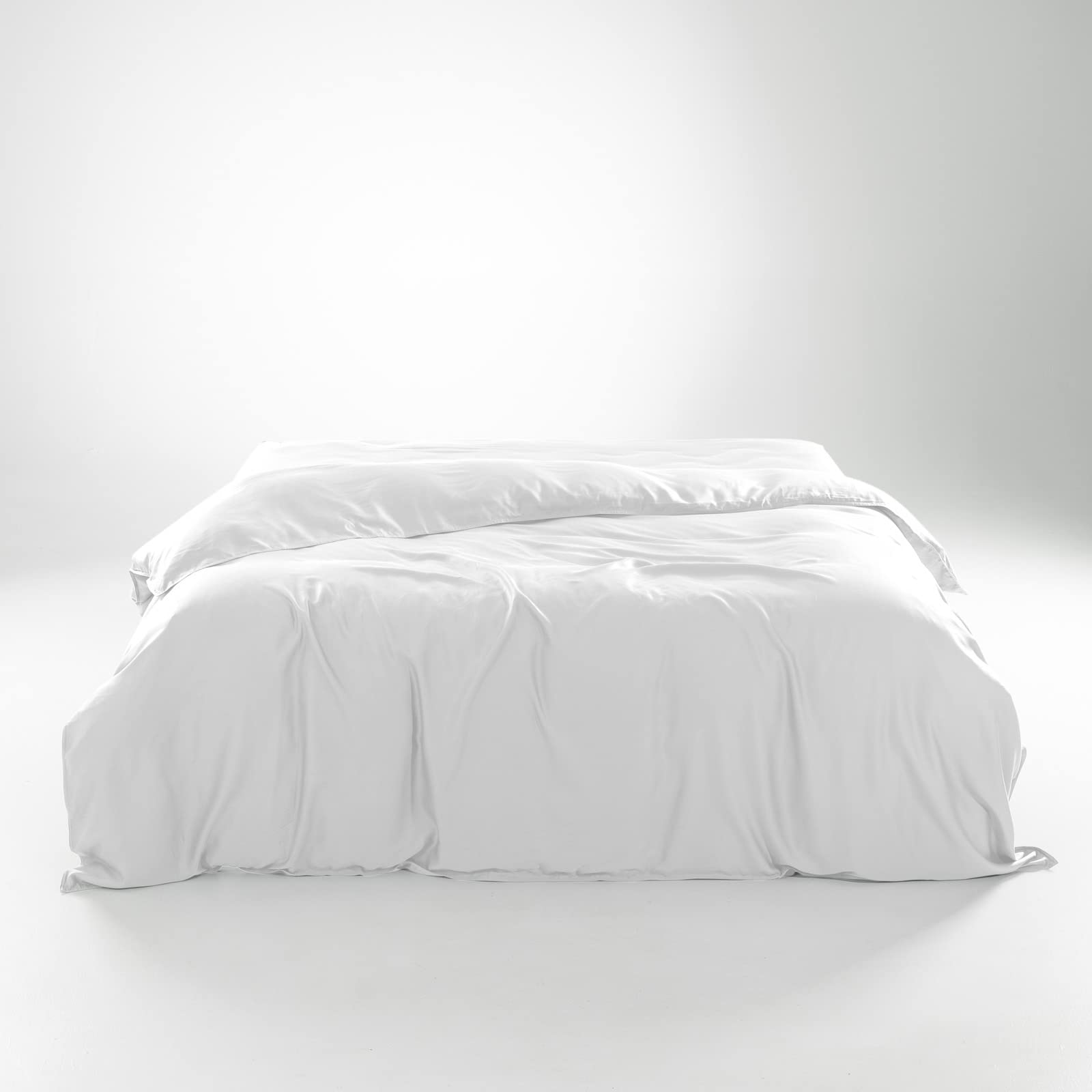 Olive + Crate Queen Size Eucalyptus Cooling Duvet Cover - 100% Tencel Lyocell Fiber from Austria, Silky Soft Modal Bedding - Breathable & Hypoallergenic (90