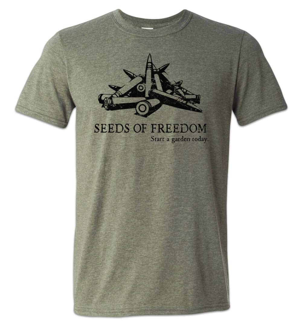 Zepp Tees Seeds of Freedom 2A Gun Rights T-Shirt - Patriotic Shooting Apparel for Range Days & 2nd Amendment Supporters