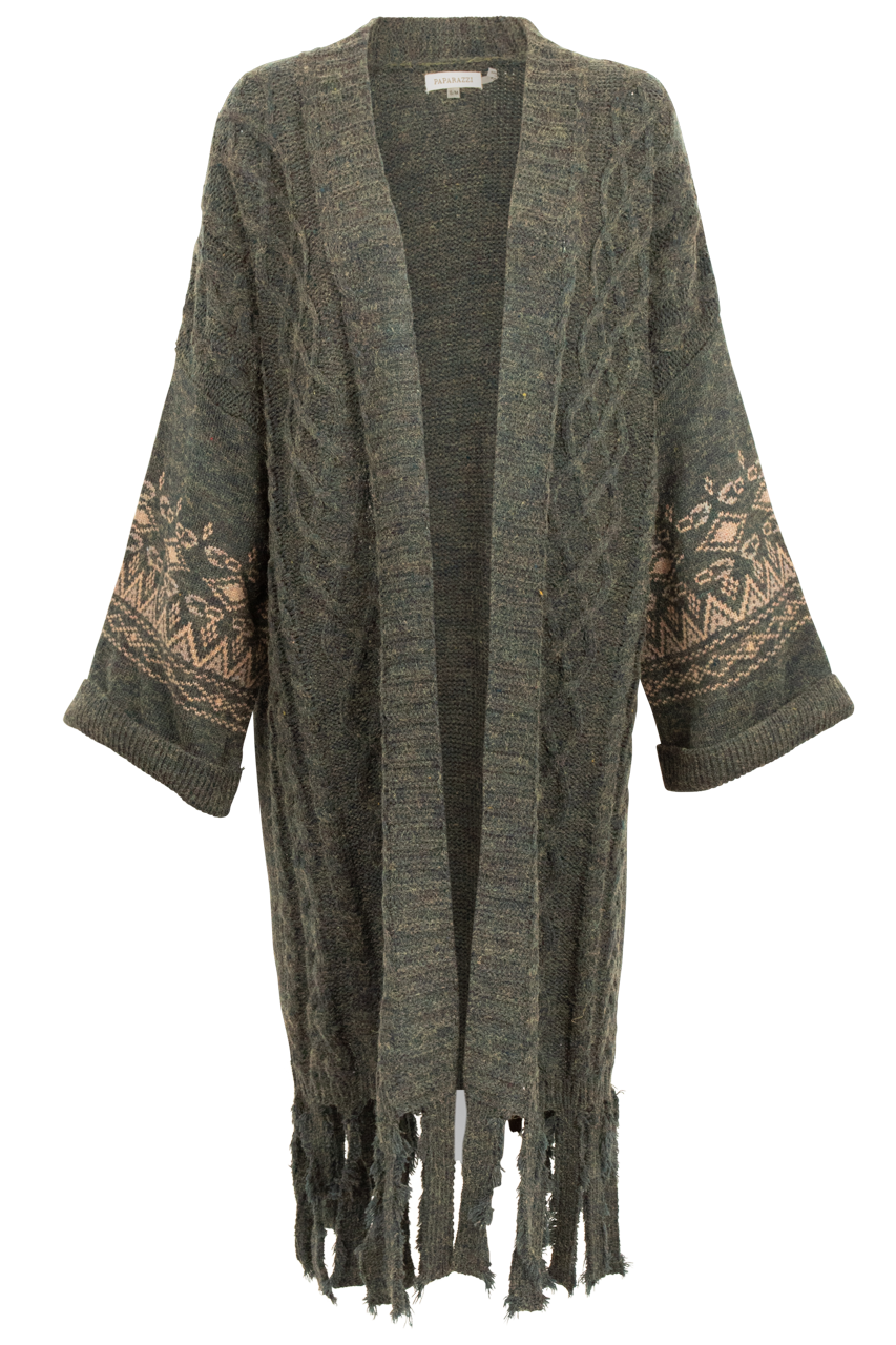 Stylish Paparazzi Fringe Cardigan Sweater for Women | Boho Chic Open Front Knit Wrap | Perfect for Layering, Date Nights & Fall Fashion