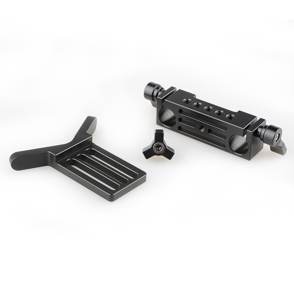 CAMVATE 15mm Lens Support Rod Clamp for DSLR Rig Rail System - Durable Aluminum Alloy Camera Accessory for Filmmaking & Photography (Model 1108) - Perfect for Vlogging, Cinematic Shoots & Studio Setups