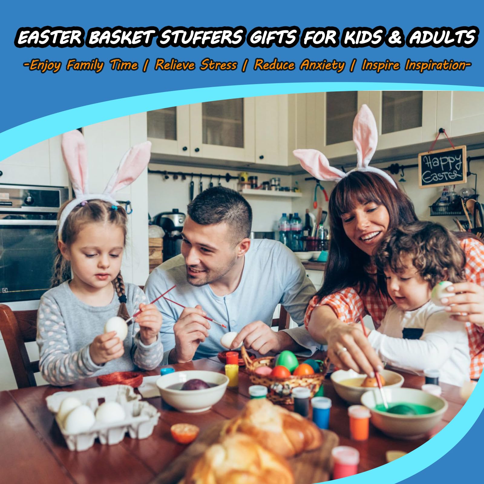 6Pcs Fidget Toys for Adults & Kids 8+ - Easter Basket Stuffers, ADHD Autism Sensory Toys, Cool EDC Gadgets, Desk & Classroom Fidget Spinners, Magnetic Rings for Stress Relief & Focus