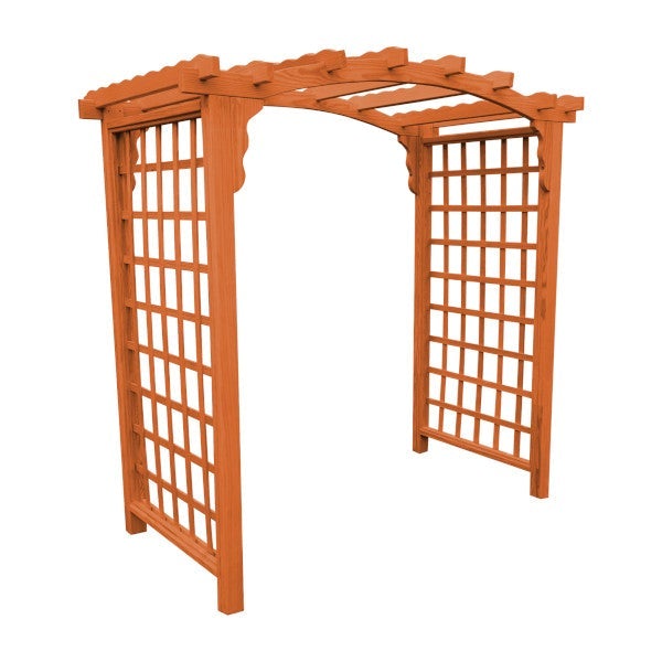 Pressure Treated Yellow Pine Cambridge Arbor - Durable Outdoor Garden Arbor for Patio, Backyard, and Wedding Decor