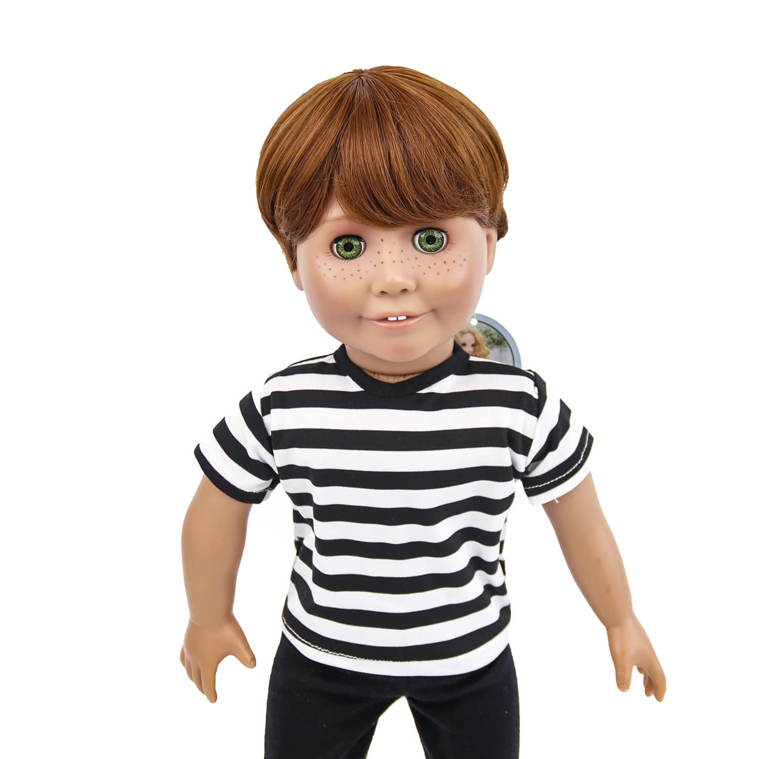 MUZIWIG Brown Short Heat-Resistant Doll Wig for 18'' American Boy Dolls - DIY Doll Hair Replacement with Rooting Tool - Perfect for Customizing 18 Inch Curly Hair Dolls & Playtime Accessories