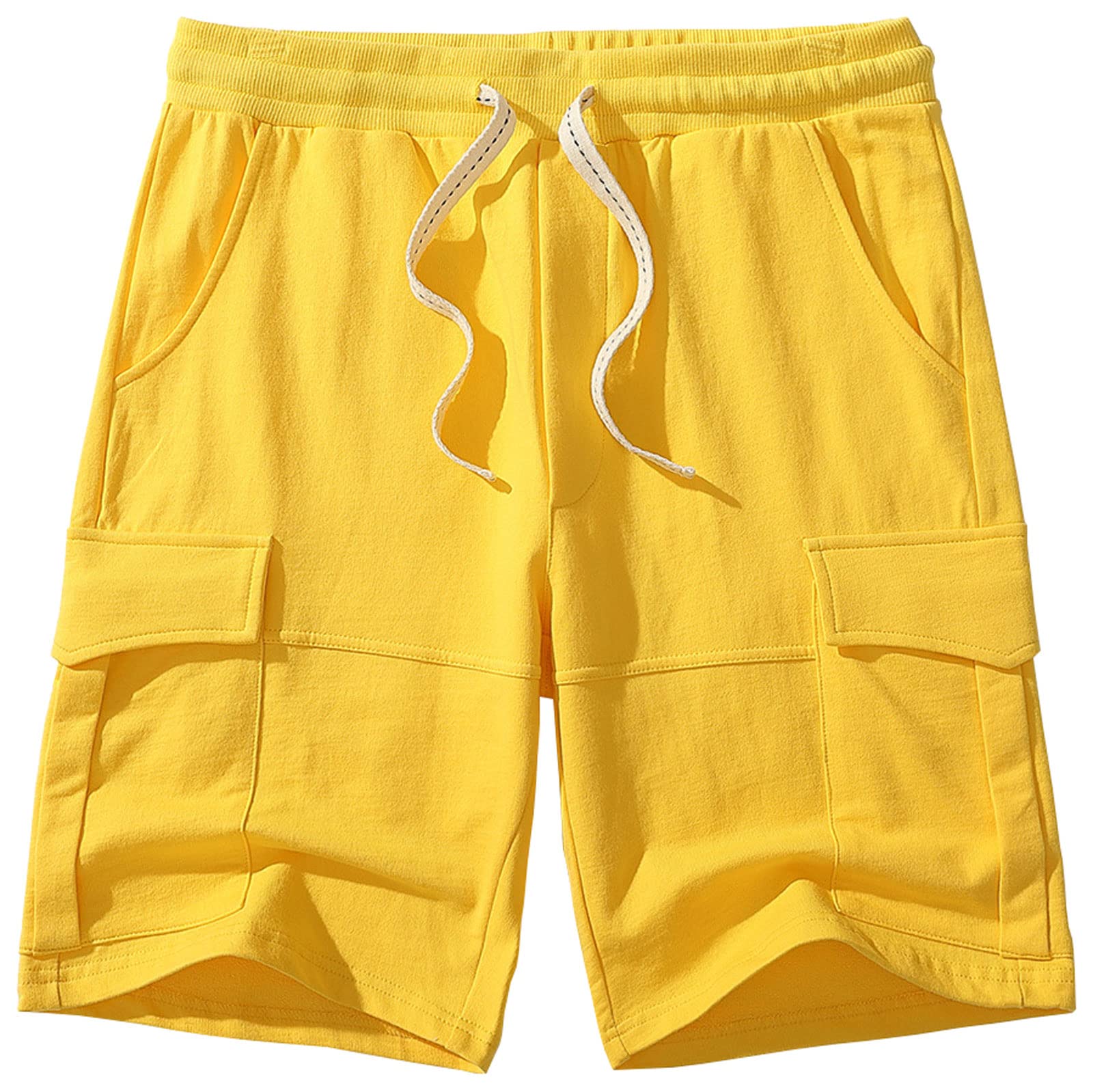HOW'ON Women's Cargo Shorts - Comfortable Casual Bermuda Shorts with Multiple Pockets for Hiking, Travel & Summer Outdoor Activities
