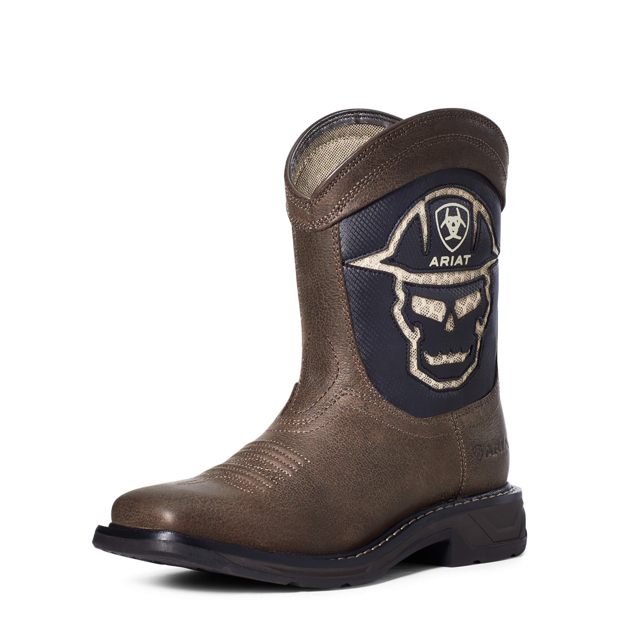 Ariat Kids' Youth Workhog Xt Venttek Bold Boot - Durable & Comfortable Cowboy Boots for Boys & Girls - Western Riding, Ranch Work & Outdoor Activities - Ideal for Horseback Riding, Farm Chores & Country Lifestyle