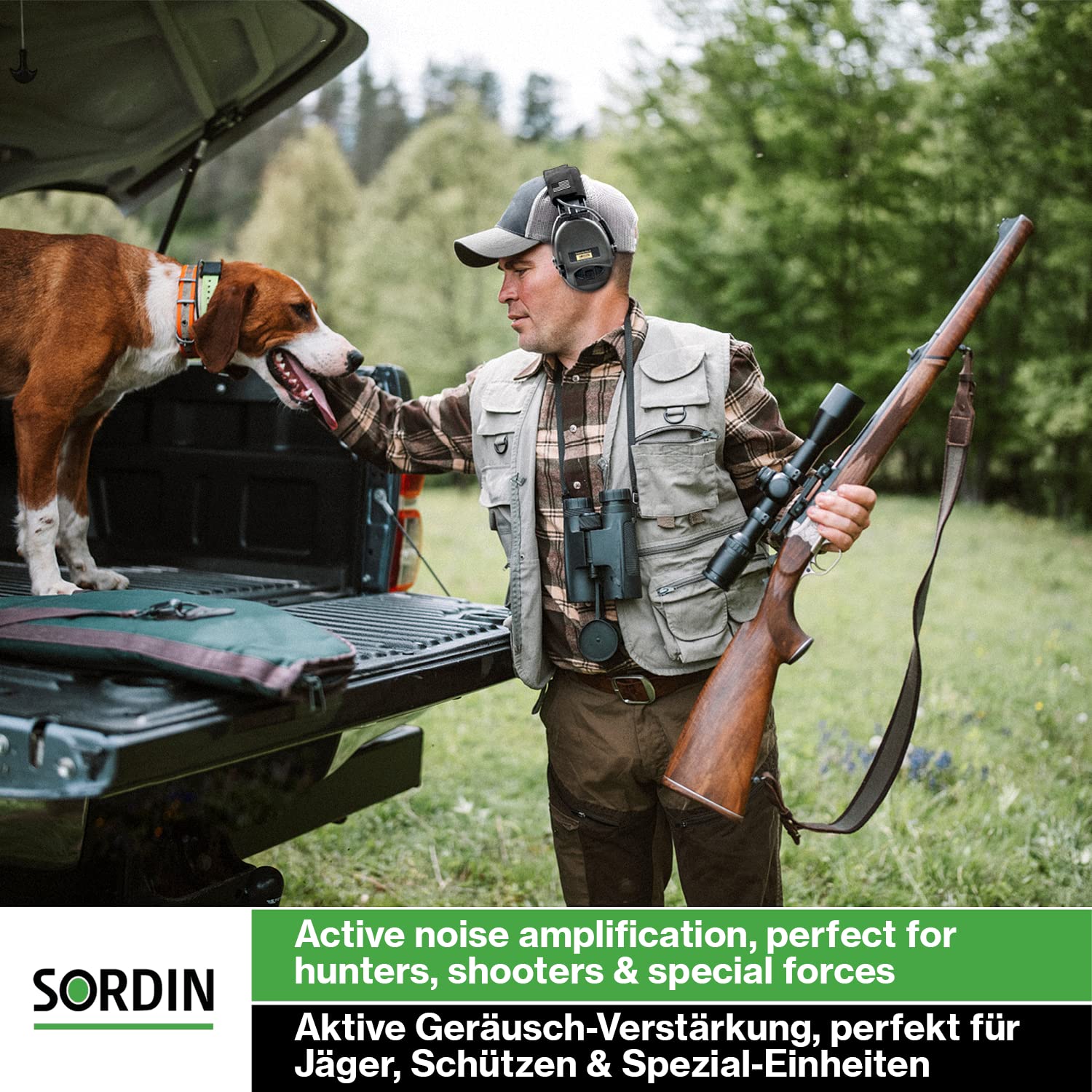 Sordin Supreme Pro-X Electronic Ear Protection for Hunting & Shooting - Active Noise Cancelling Headphones with US Headband & Gel Kits - Perfect for Range Training, Outdoor Sports & Industrial Safety