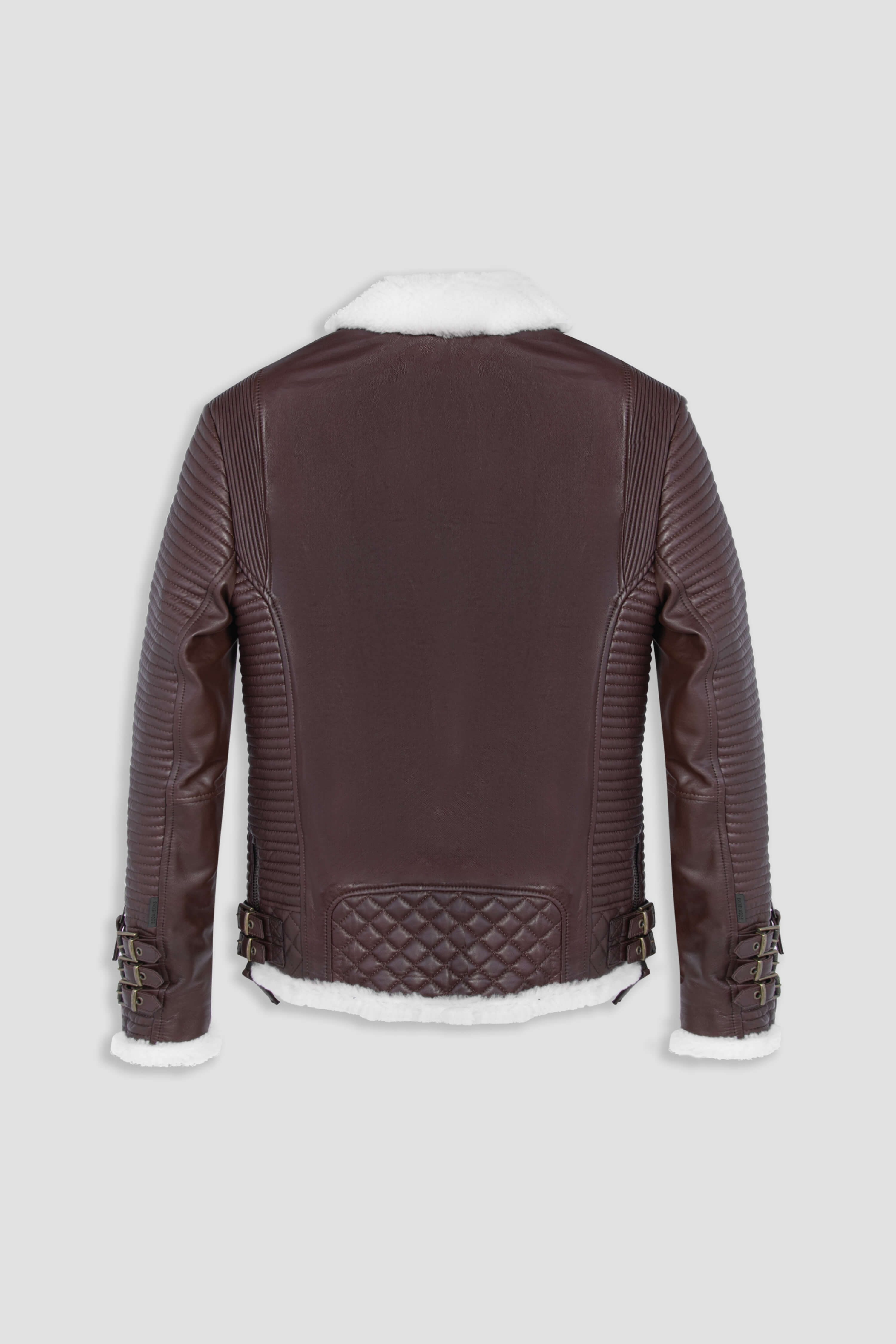 Alexander 3.0 Antique Brown Genuine Shearling Leather Jacket for Men - Winter Coat for Outdoor Adventures & Casual Style