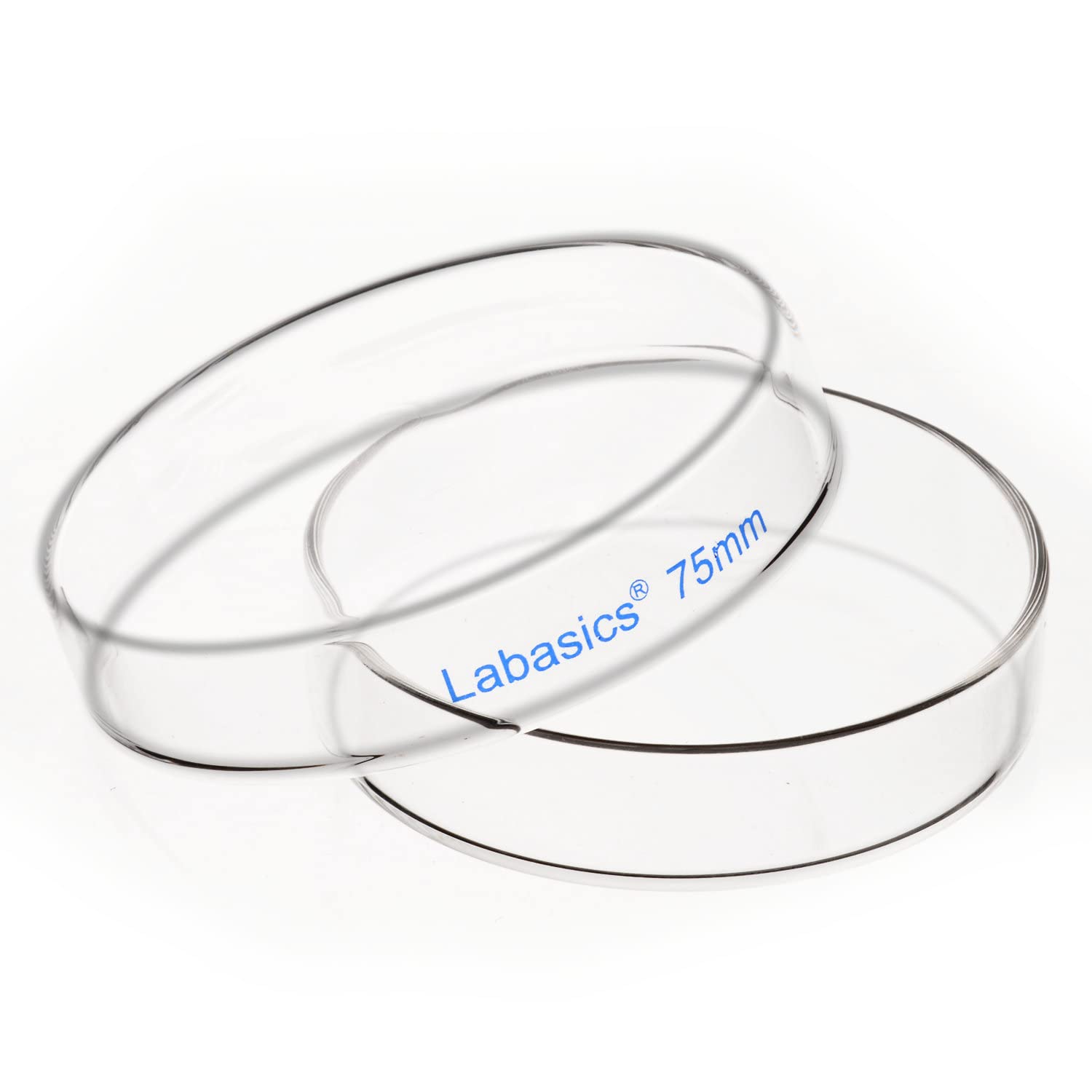 Labasics 10-Pack Glass Petri Dishes, 75x15mm Autoclavable Borosilicate Glass Cell Culture Dishes with Clear Lid - Perfect for Laboratory Experiments, Microbiology Studies & Scientific Research