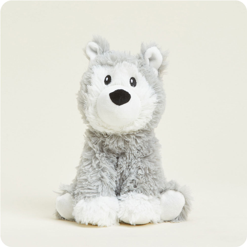 Weighted Heated Stuffed Husky Dog Plush Toy - Soothing Warmies for Anxiety Relief & Comfort - Perfect for Stress Relief, Kids, and Adults - Cozy Gift for Winter Nights & Cold Weather