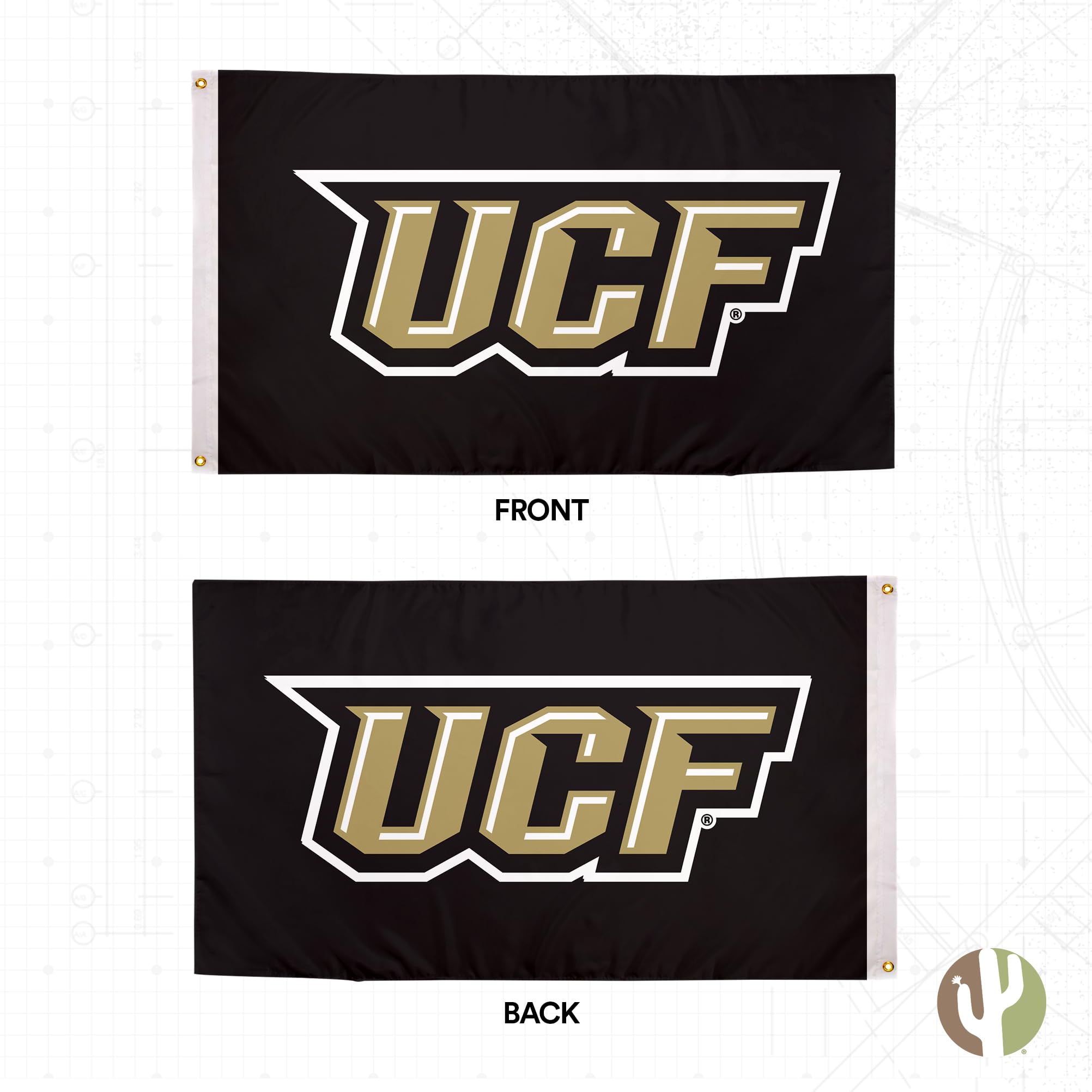 UCF Knights Double Sided Flag 3x5 ft - Indoor/Outdoor Polyester Banner for Football Games & Tailgating