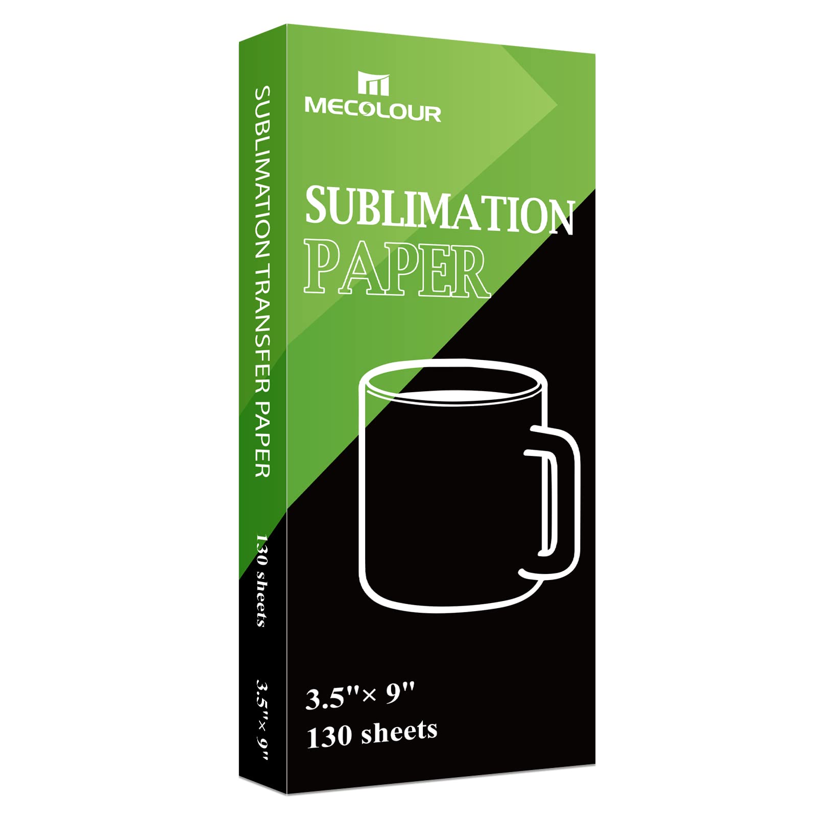 MECOLOUR 110 Sheets Sublimation Transfer Paper for Inkjet Printers - Compatible with Sublimation Ink for Mugs, T-Shirts & Light Fabrics (3.5