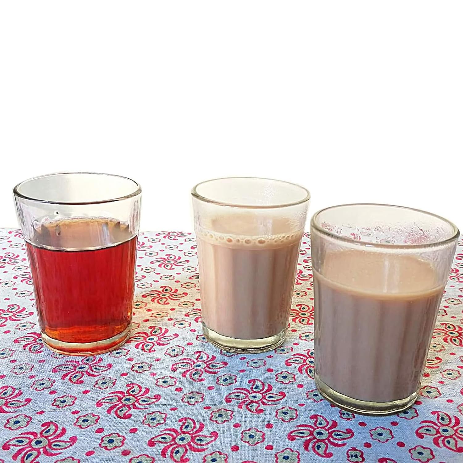 Authentic Indian Chai Tea Cups & Wine Glasses Set of 6 - 2.02 oz Traditional Ceramic Cups for Chai, Tea, Wine & Cocktails - Perfect for Home, Cafe & Restaurant Use