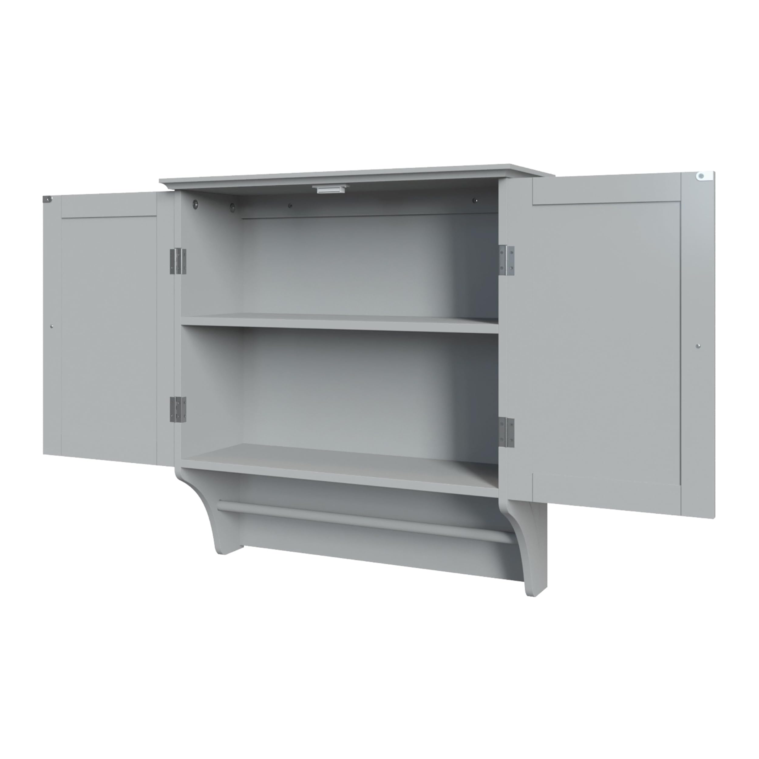 Ashland 2-Door Gray Wall Cabinet for Kitchen & Bathroom Storage