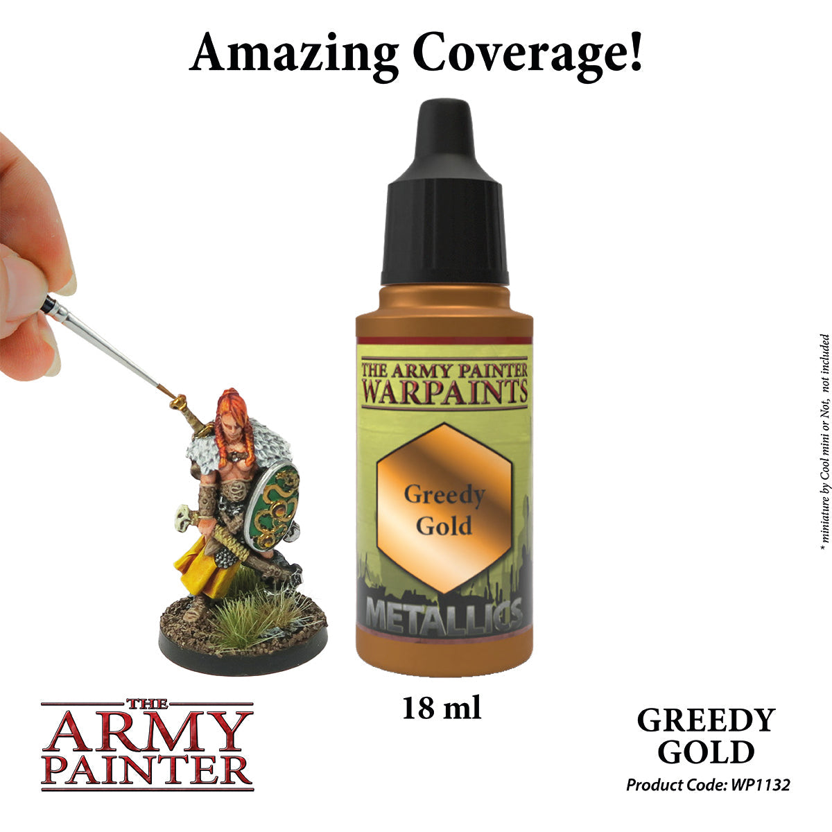 Warpaints Metallics: Premium Greedy Gold Metallic Paint for Cosplay, Model Painting & DIY Crafts - High-Quality Shimmering Gold Finish for Artists and Hobbyists