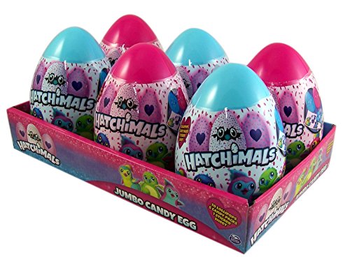 Giant Candy Filled Hatchimal Eggs - 4.23oz (Pack of 6) | Fun Surprise Treats for Kids Birthday Parties, Easter Egg Hunts & Classroom Rewards