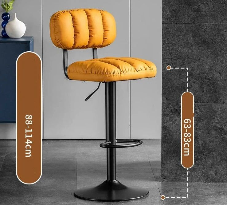 AA Design Modern Dining High Counter Bar Stool - Adjustable Height Kitchen Island Stool for Breakfast Nook, Bar, Restaurant & Home Decor