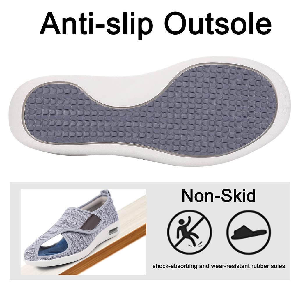 Diabetic Shoes for Women with Swollen Feet - Wide Width Adjustable Breathable Sneakers for Elderly & Edema Relief - Perfect for Walking, Daily Comfort & Foot Care