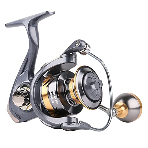 Premium Metal Spool Fishing Reel - High-Speed Gear Ratio Spinning Reel for Saltwater & Freshwater Fishing - Ideal for Bass, Trout, and Offshore Angling