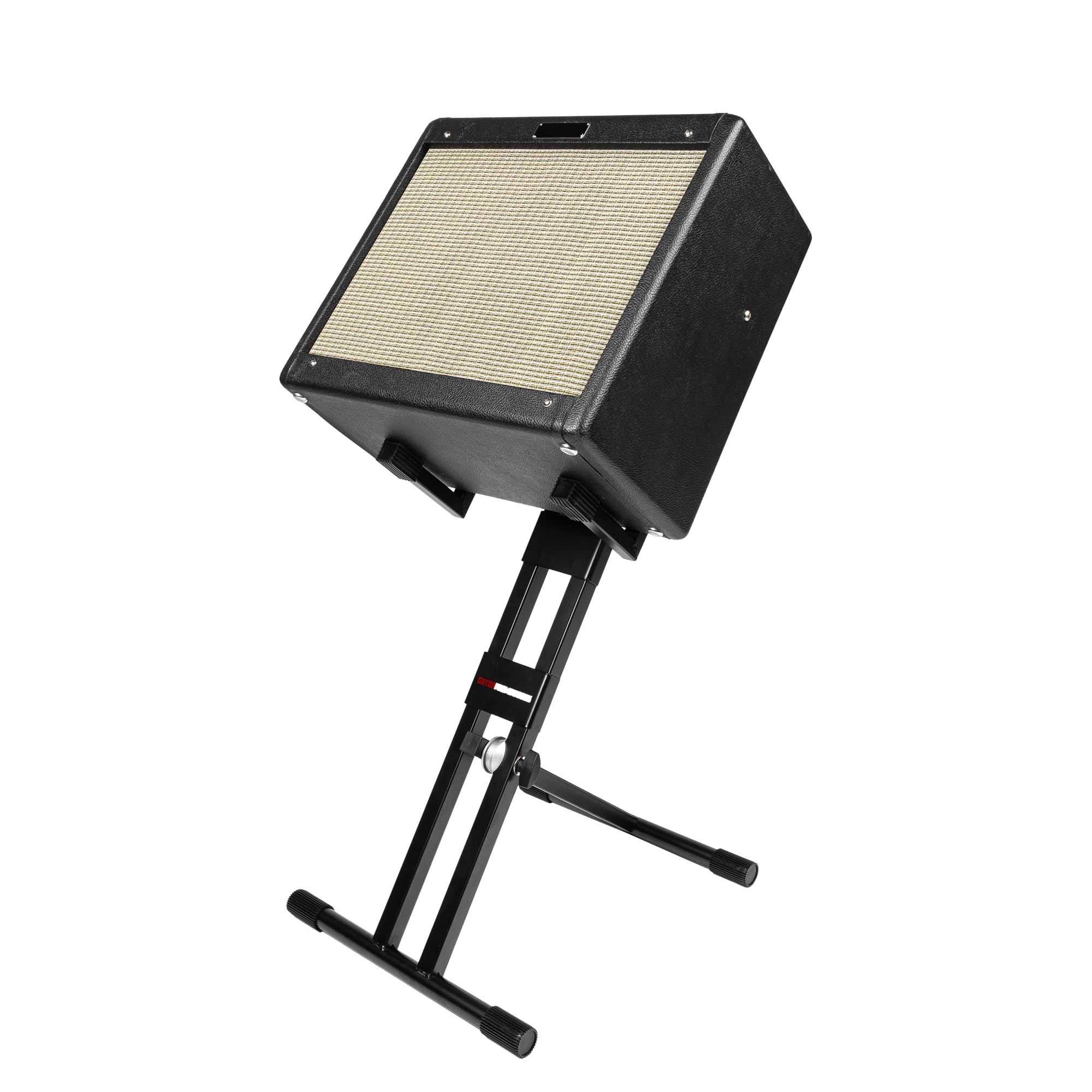 Gator Frameworks GFWGTRAMP200 High Profile Guitar Amp Stand - Heavy Duty & Adjustable for Digital Modelers, Head Units | Ideal for Live Performances, Studio Recording & Home Practice