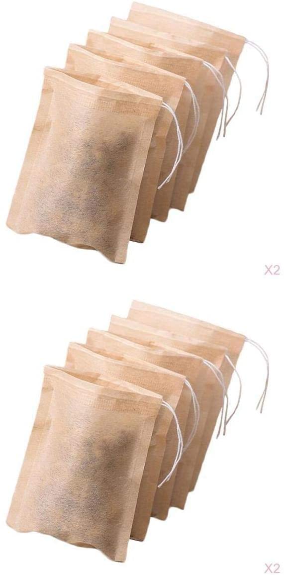 Bddalpke Disposable Tea Bags - 100 Count Empty Teabags for Loose Leaf Tea | Food Grade Filter Paper with Drawstring | Perfect for Homemade Tea Blends, Herbal Remedies & Iced Tea Brewing