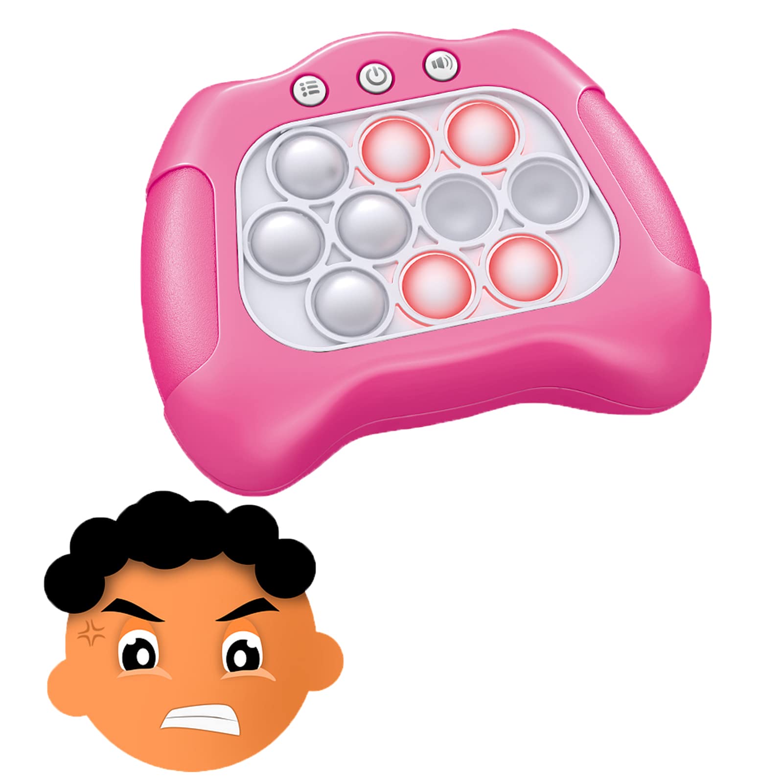 2023 New Handheld Fidget Puzzle Game Machine - Stress Relief & Decompression Toy with Multiple Game Modes, Speed Push Challenge (Pink) - Perfect for Office, Travel & Anxiety Relief