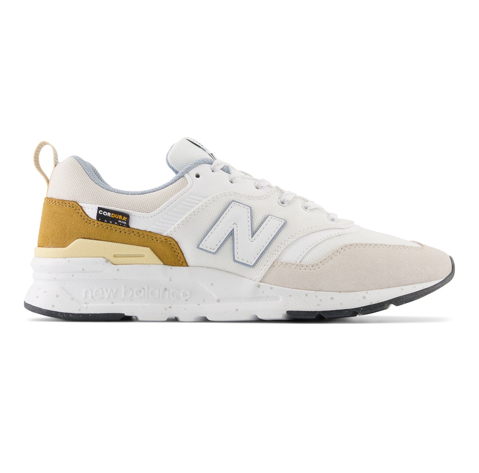 New Balance Men's 997H Sneakers - Lightweight Running Shoes for Men, Casual Walking & Gym Workouts - Indigo/White/Orange Colorway - Perfect for Jogging, Travel & Everyday Wear