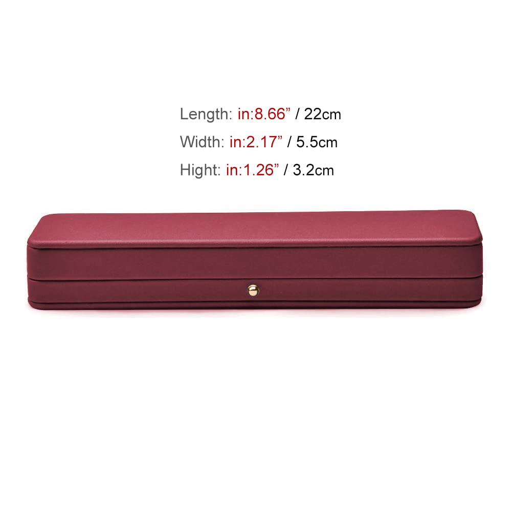 Premium Leather Jewelry Box with Velvet Interior - Long Chain Bracelet, Necklace & Watch Storage Case - Elegant Gift for Wedding, Engagement, Proposal, Birthday & Anniversary - Perfect for Jewelry Display & Luxury Gift Giving