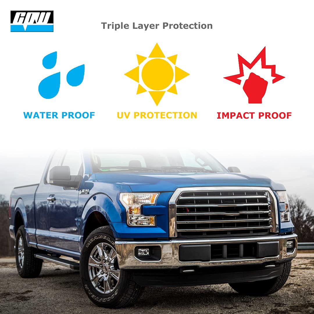 **2015-2017 Ford F150 F-150 Projector Headlights Assembly - High/Low Beam, Turn Signal & Amber Reflector - Aftermarket Replacement Headlamps (Left + Right Pair) - Perfect for Night Driving & Off-Road Adventures**