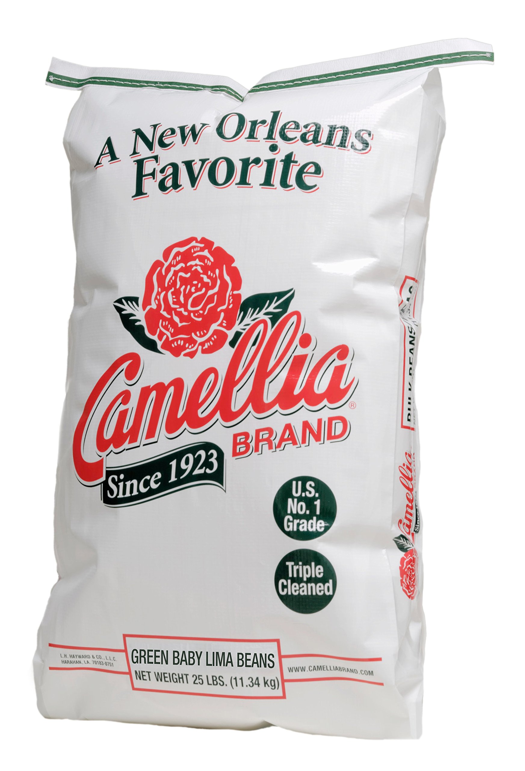Premium Camellia Brand Dry Green Baby Lima Beans - 25 Pound Bulk Bag | Non-GMO, High Protein, Gluten-Free | Perfect for Soups, Stews, and Healthy Meal Prep