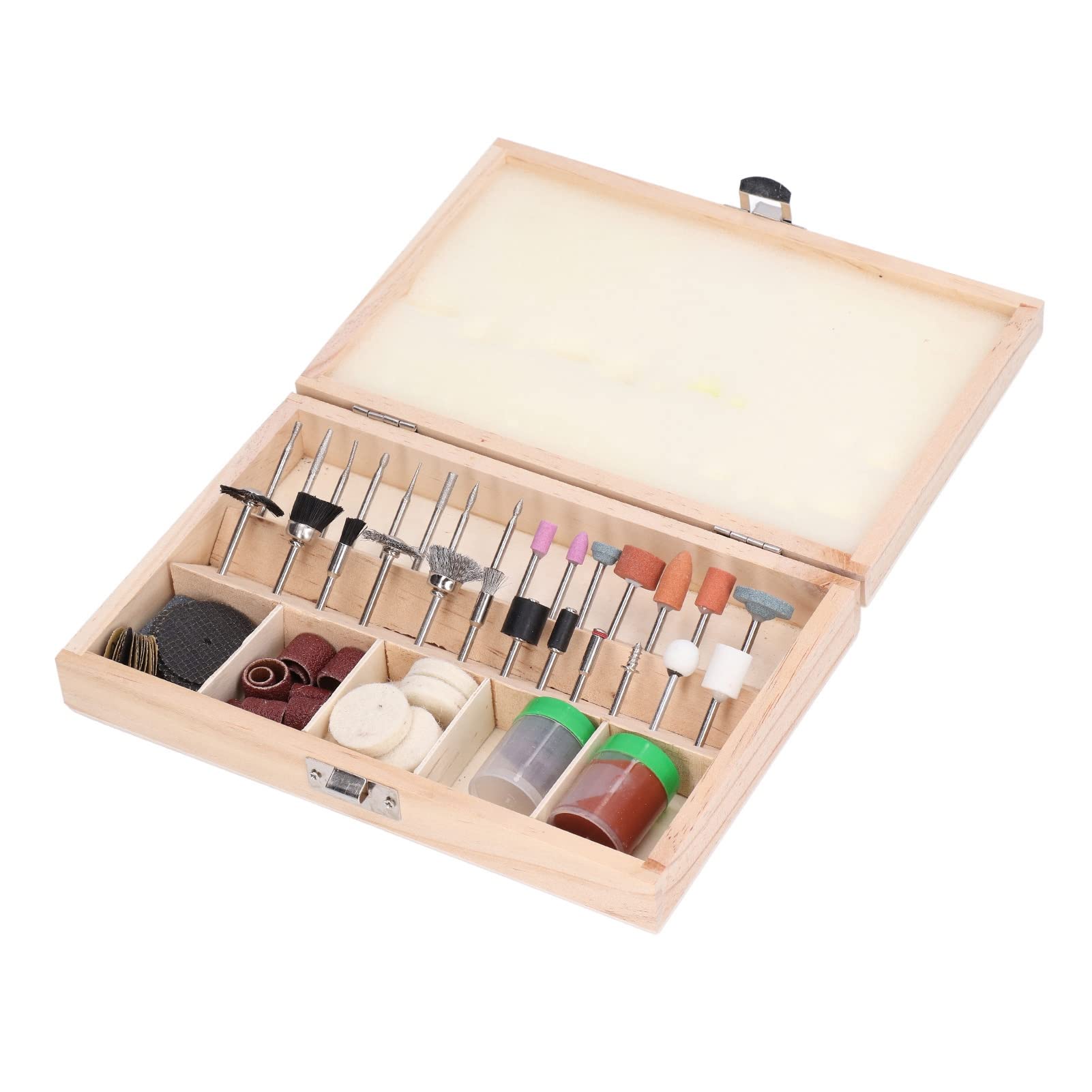 100Pcs Wood Grinding & Polishing Kit - Rotary Tool Accessories Set for Carving, Sanding & Finishing - Perfect for DIY Woodworking & Craft Projects