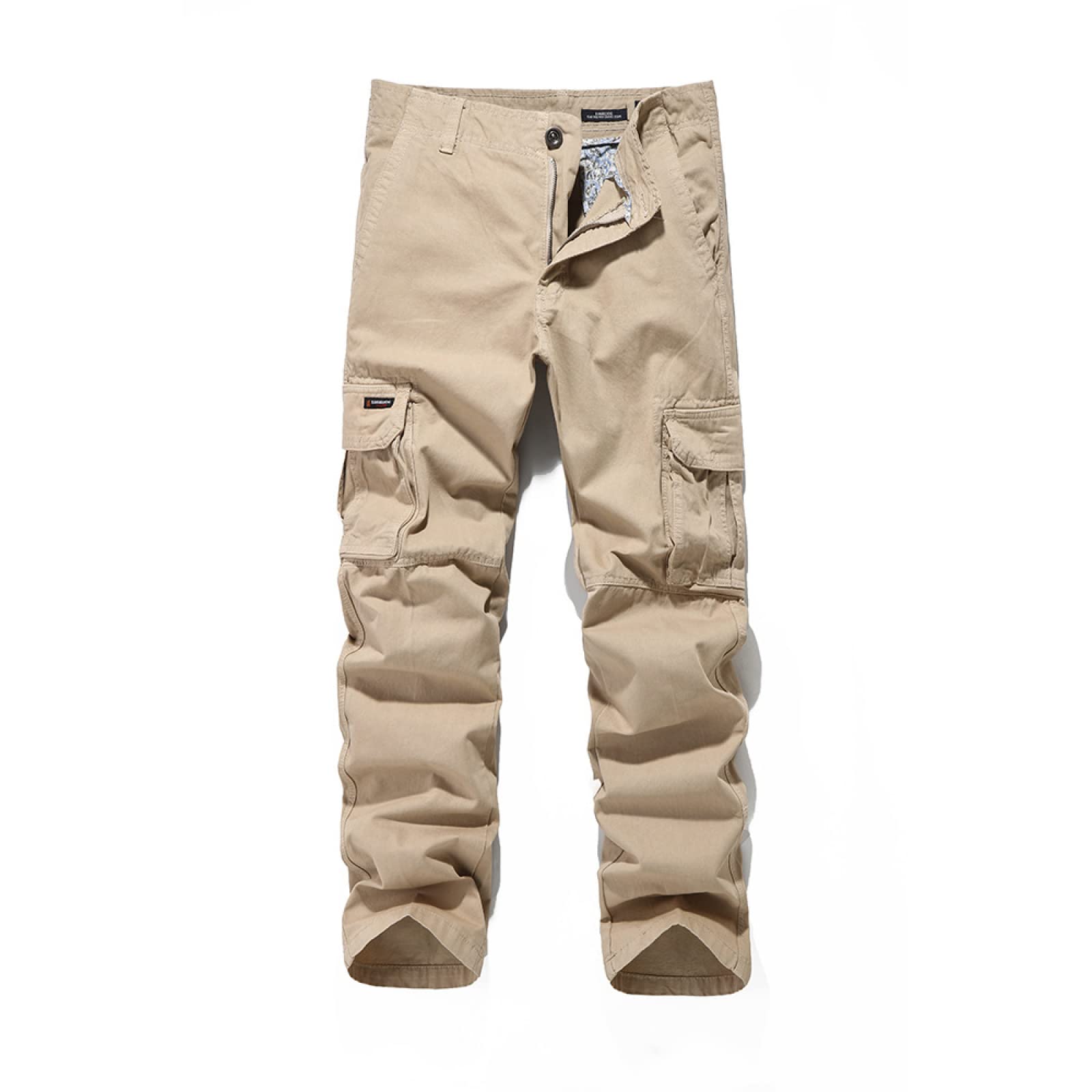 Men's Cargo Pants - Loose Fit Tactical Pants with Multiple Pockets for Workout & Outdoor Activities | Solid Color Casual Joggers for Gym, Hiking & Daily Wear
