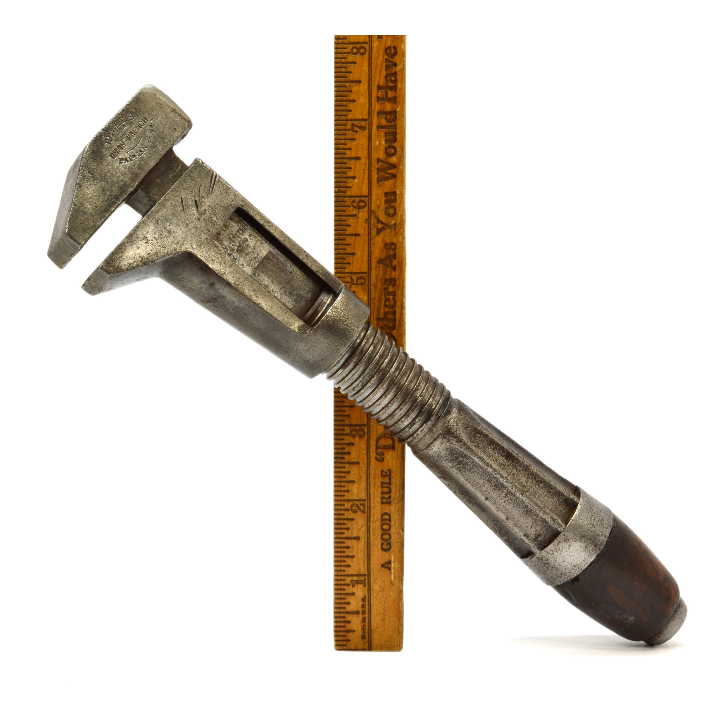 Antique HEWET'S UNION WRENCH by FOWLE & CO. - Quick Twist Handle Adjustable Wrench c.1864 - Perfect for Vintage Tool Collectors & Historical Restoration Projects