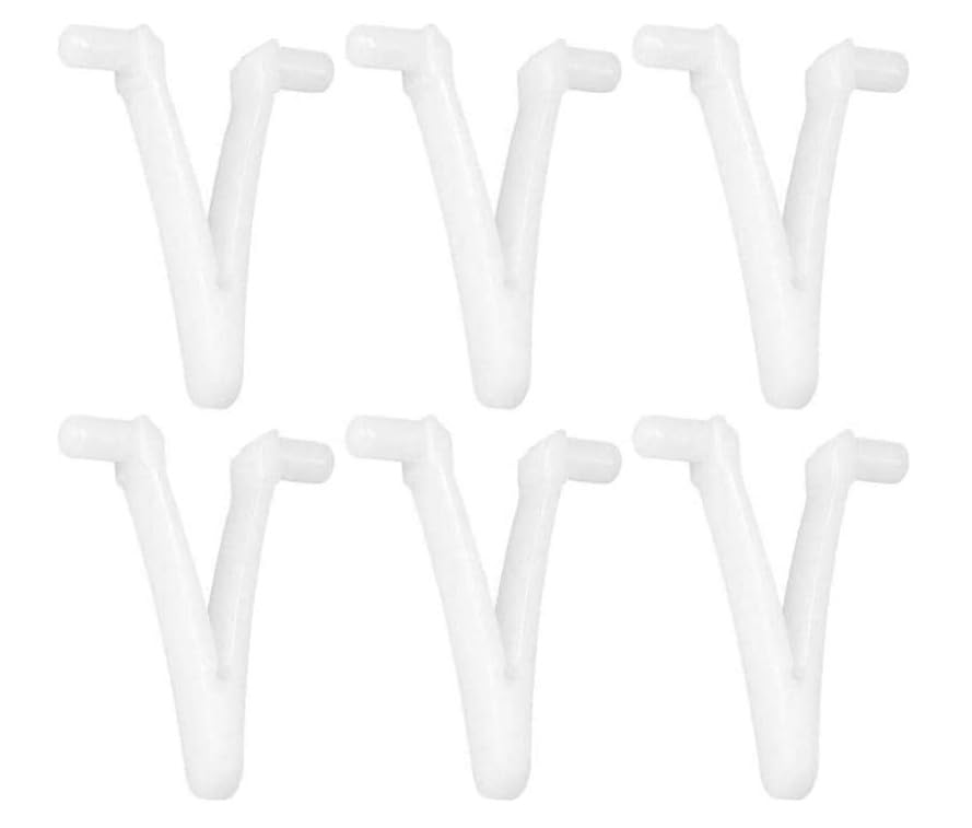 6Pcs White Pool Supply V Clip Set - Replacement Butterfly Clips for Swimming Pool Spa Brush & Vacuum Head - Durable V Clips & Pins for Pool Cleaning Accessories - Perfect for Pool Maintenance & Spa Equipment Repair