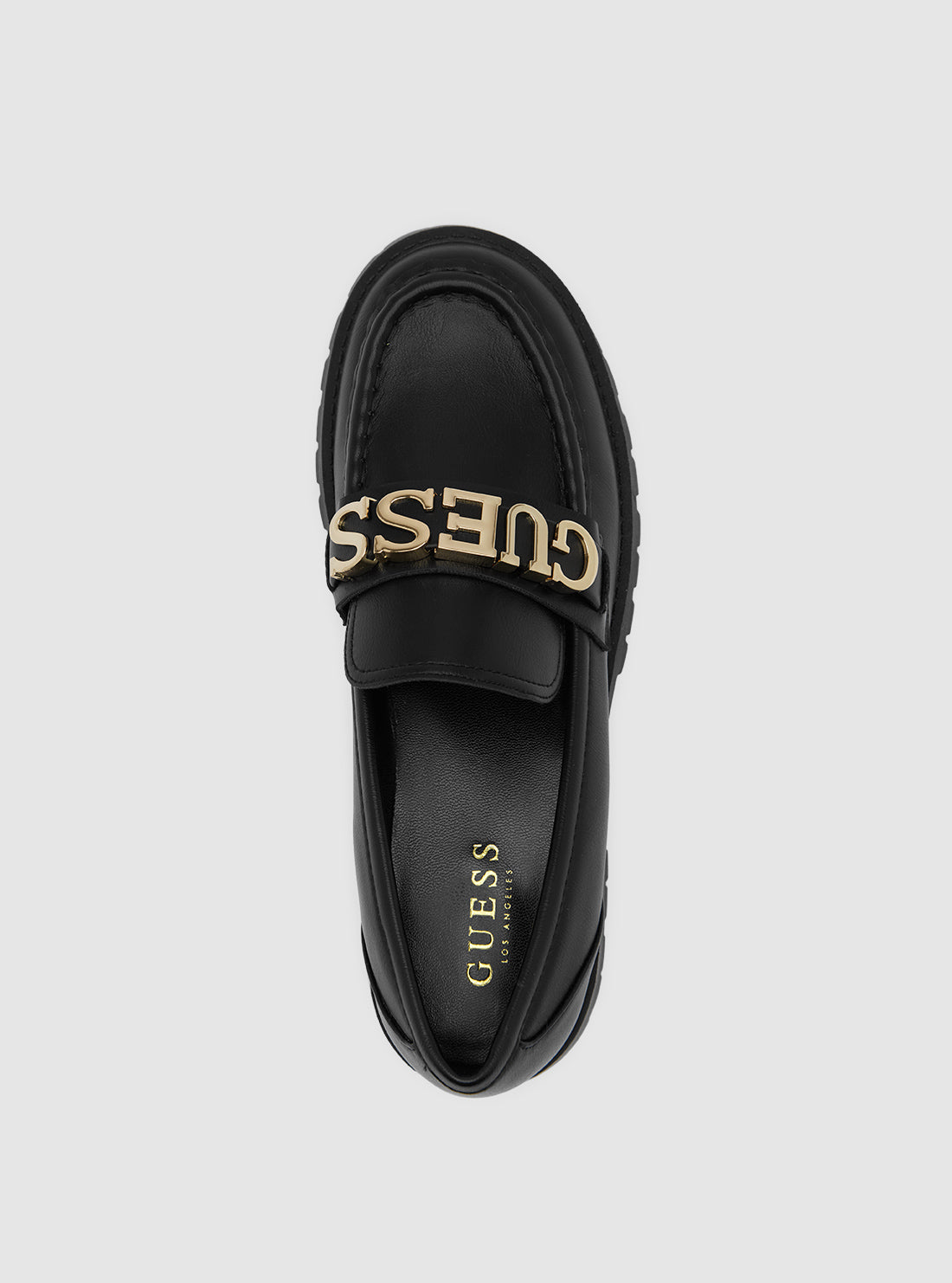 Black Ashli Chunky Loafers for Women - Comfortable Slip-On Shoes with Thick Sole - Perfect for Casual Outfits, Work & Travel