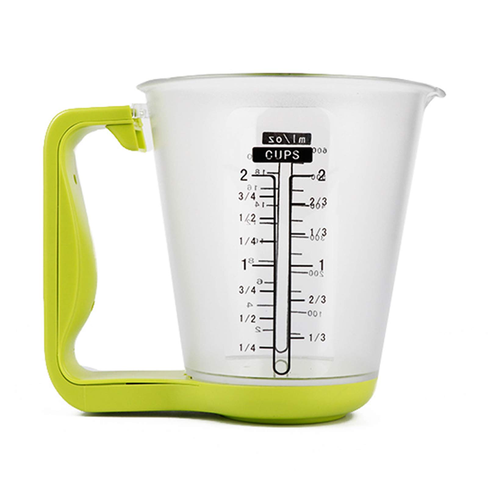 JFBG Digital Kitchen Scale with Measuring Cup - 11lb/5kg Electronic Food Scale for Baking, Cooking, and Dieting - Compact Multifunctional Kitchen Scale (Green) - Perfect for Home Baking, Meal Prep, and Portion Control