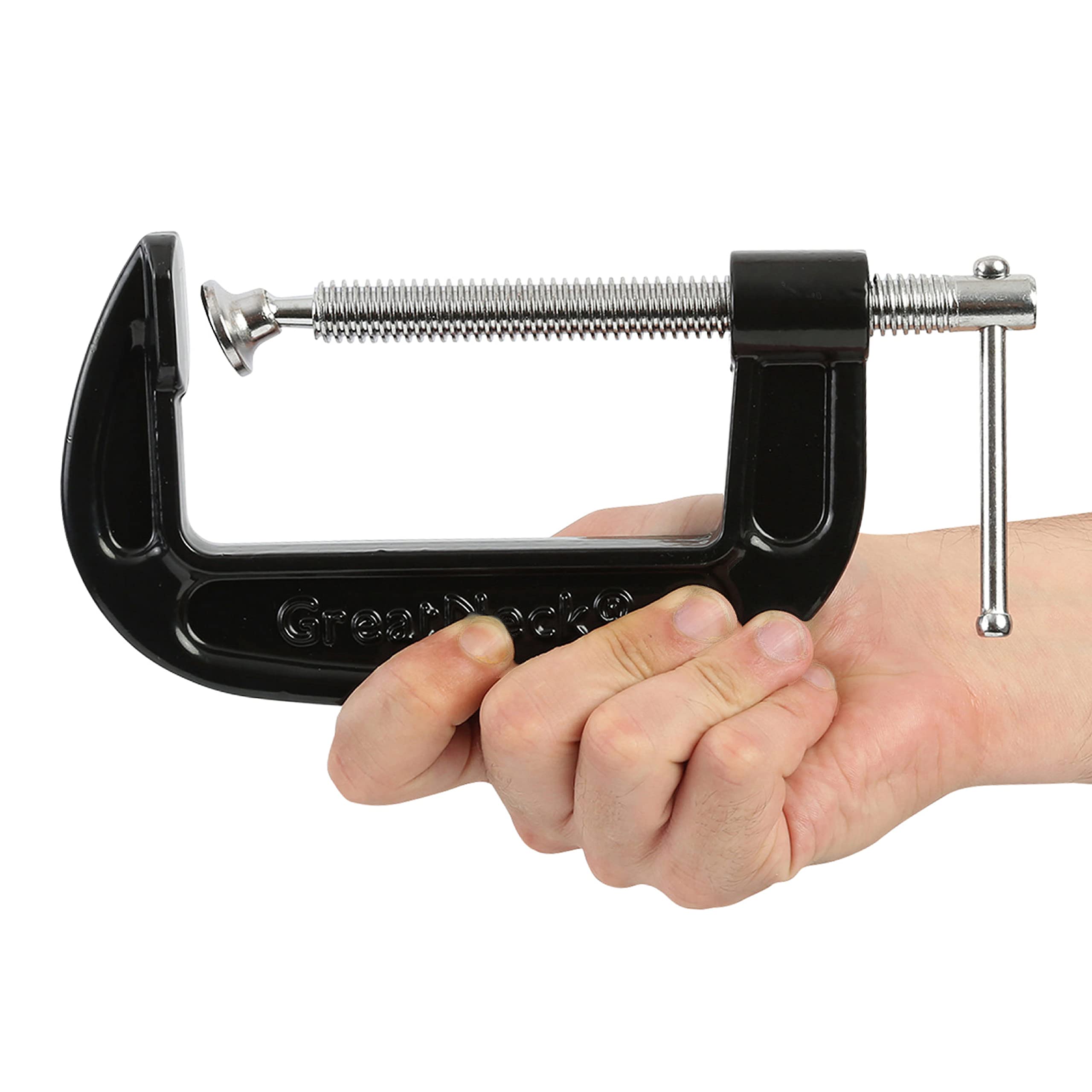 GreatNeck CC4 4-Inch C-Clamp for Woodworking & Auto Repair - Heavy Duty Welding & Home Improvement Tool