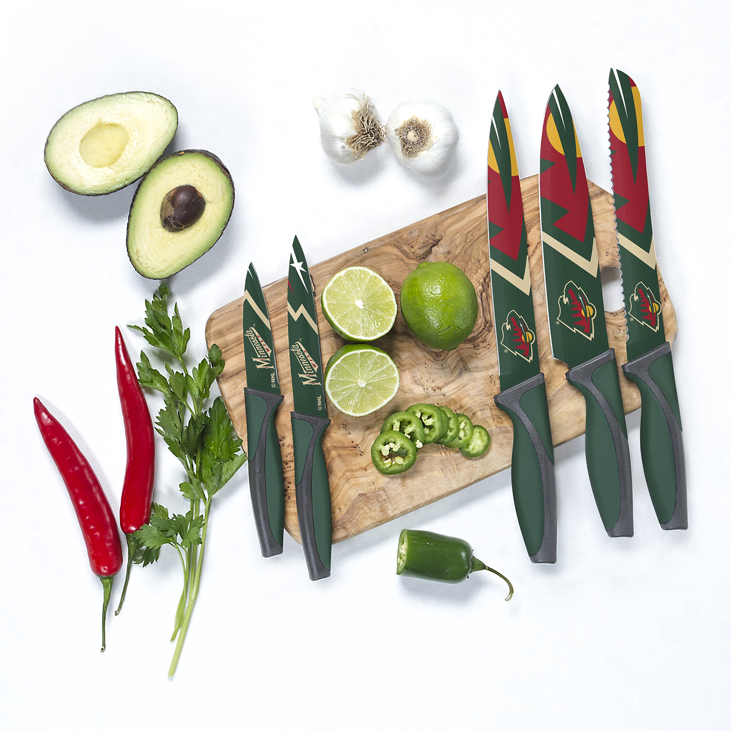 Premium NHL-Themed Unisex Kitchen Knife Set - High-Quality Stainless Steel Blades for Cooking, Slicing & Dicing - Perfect for Home Chefs & Hockey Fans