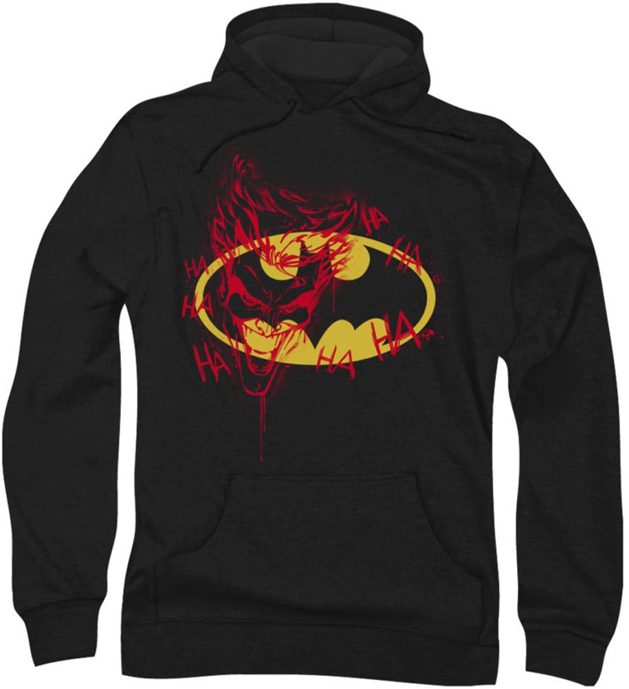 Batman Joker Graffiti Hoodie for Men - Cool Superhero Graphic Pullover Sweatshirt - Perfect for Cosplay, Halloween, and Casual Streetwear Fashion
