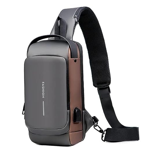 HEBEZON Waterproof Crossbody Sling Backpack for Men & Women with USB Charging Port - Anti-Theft Travel, Hiking, Gym & Outdoor Sports Bag for Daily Commute, Workout and Weekend Adventures