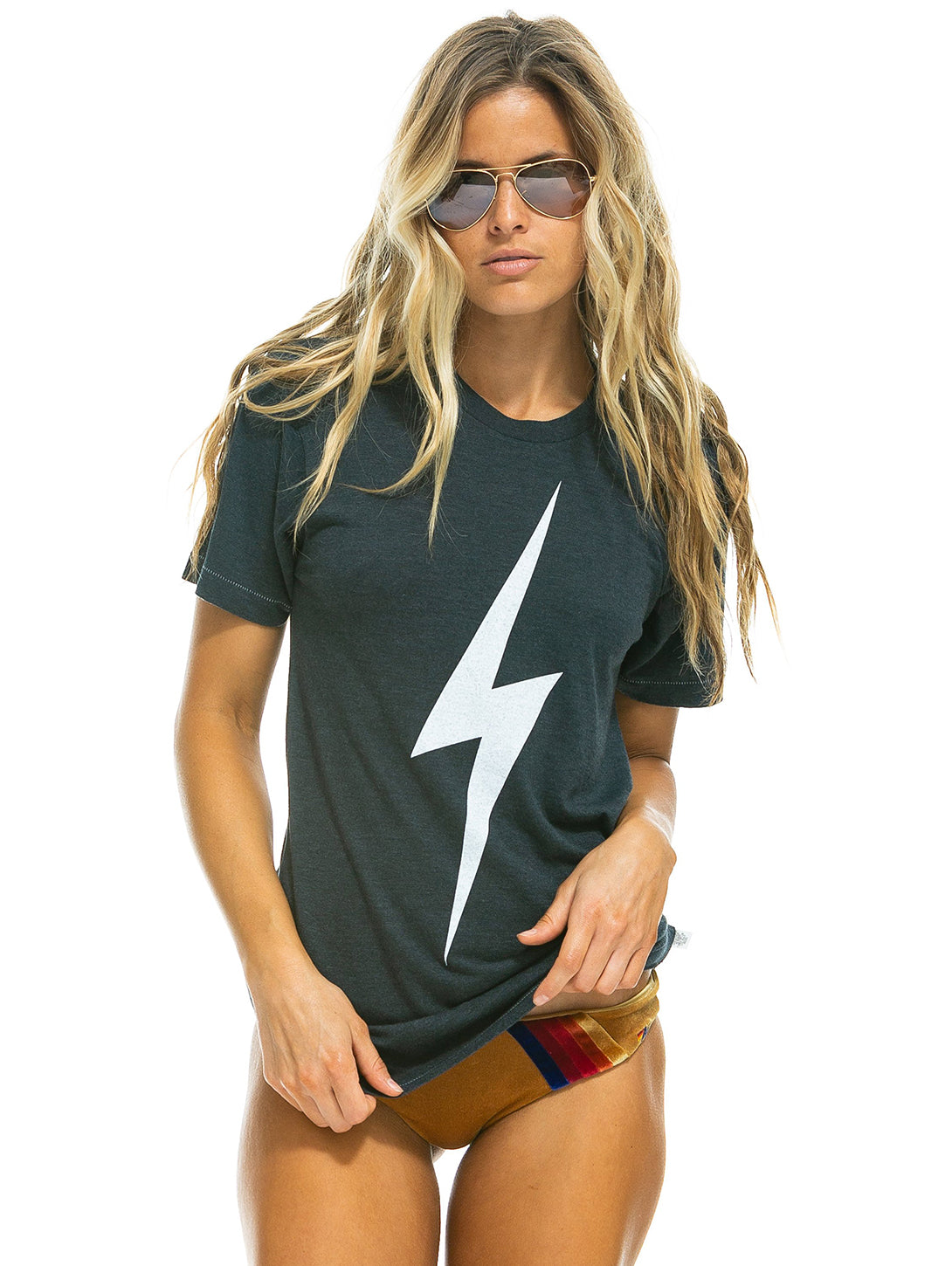 Bolt T-Shirt for Men - Comfortable Charcoal Cotton Tee | Casual Wear, Gym, Everyday Outfits