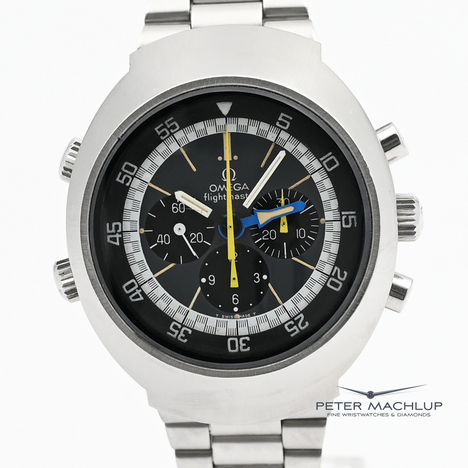 Omega Flightmaster Pilot Watch with Yellow Hands - Stylish Aviation Timepiece for Men, Perfect for Travel, Outdoor Adventures & Everyday Wear